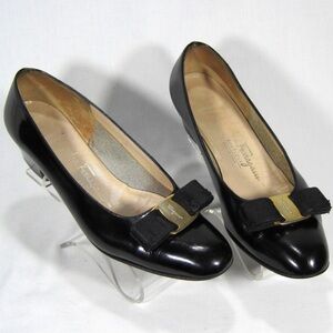 Salvatore Ferragamo Blk VTG Dress Pumps Sz: 7.5 AA